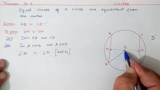 Chapter10 Theorem106 Circles  Ncert Maths Class 9  Cbse [upl. by Renata]