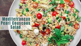 Best Mediterranean Pearl Couscous Salad  The Mediterranean Dish [upl. by Anagrom348]