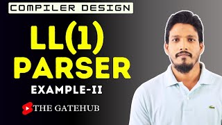 LL1 parser  Example 2  Top Down Parser  Compiler Design [upl. by Estren]