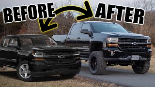 2018 Chevy Silverado Full LIFT kit Build in 1 Day [upl. by Oppen]