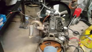 Kubota D722 generator skid first attempted start [upl. by Neelyad124]