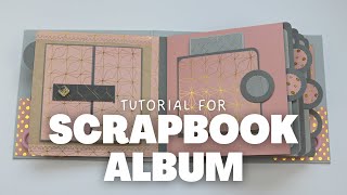 SCRAPBOOK ALBUM TUTORIAL  SCRAPBOOK IDEAS [upl. by Yehus]