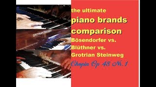 Bösendorfer vs Blüthner vs Grotrian Steinweg [upl. by Nrubliw]