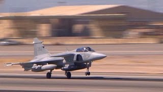 Swedish Saab JAS 39 Gripen Preflight amp Takeoff [upl. by Neils77]