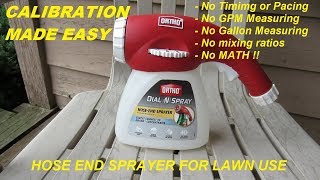 ORTHO Hose End Sprayer CALIBRATION MADE EASY  Dial N Spray [upl. by Aisiram635]