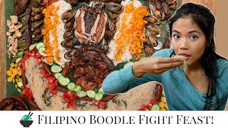 How To Prepare A Boodle Fight At Home amp How To Eat With Your Hands  Kamayan Feast  Filipino Food [upl. by Sachi]