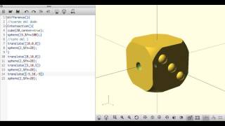 Dado diseñado en OpenSCAD [upl. by Venn]