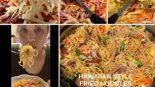 HAWAIIAN STYLE FRIED NOODLES LOCAL FOOD [upl. by Acinej743]