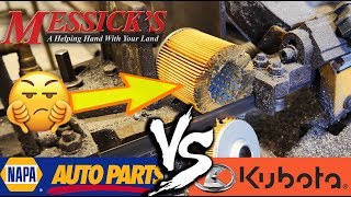 NAPA VS KUBOTA hydraulic oil filters  Whats inside [upl. by Airotkciv943]