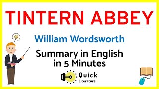 Tintern Abbey Poem Summary in 5 minutes  William Wordsworth  Literature Short Notes NET [upl. by Cence648]