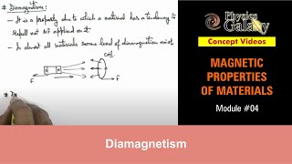 Class 12 Physics  Magnetic Properties  4 Diamagnetism  For JEE amp NEET [upl. by Arvy791]