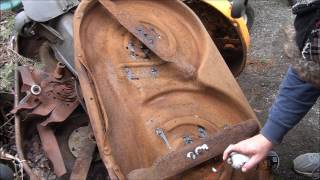 RESTORING Rebuilding Repairing an MTD Riding Lawnmower 42quot Cutting DECK [upl. by Arlena]