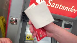 How to make a cheque deposit at Santander ATM [upl. by Lothar]