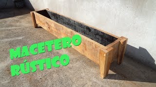 Macetero rustico de madera  Rustic planter [upl. by Sisak530]