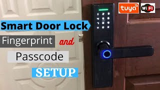 Tuya Smart Door Lock Fingerprint and Passcode Setup [upl. by Neural]