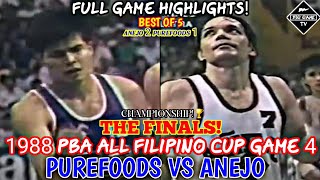 ANEJO vs PUREFOODS CHAMPIONSHIP l 1988 PBA AFC CUP FINALS GAME 4 l Full Game Highlights 09131988 [upl. by Ycrad]