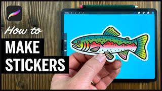 How to make STICKERS Procreate  Full Process [upl. by Genie]