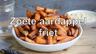 Zoete aardappel friet maken [upl. by Herahab]