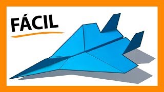 FÁCIL F15 Avión de papel 💙 Cómo hacer un increíble avión de papel de guerra que vuele mucho [upl. by Petronella]