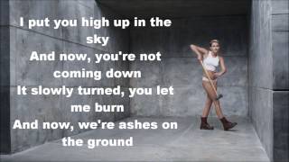 Miley Cyrus  Wrecking Ball Lyrics [upl. by Alaik]