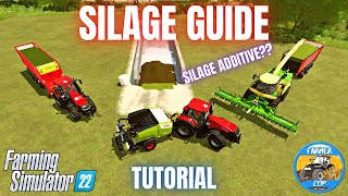 GUIDE TO MAKING SILAGE  Farming Simulator 22 [upl. by Ellevart165]