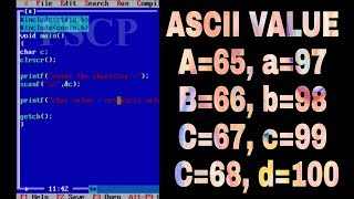 printing ASCII value of a character given by user in C programHINDI [upl. by Calvert]