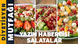 YAZIN HABERCİSİ 3 FARKLI SALATA TARİFİ  Diyetisyen Mutfağı [upl. by Elisabetta361]