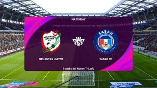 Kelantan United FC vs Sabah FC 26062023 Liga Super PES 2021 [upl. by Anawk]