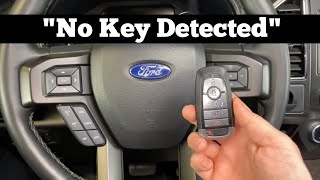 2018  2023 Ford Expedition No Key Detected  How to Start With Dead Bad Broken Remote Fob Battery [upl. by Ariada]