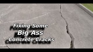 Fixing Some Big Concrete Cracks Timelapse [upl. by Faustina]