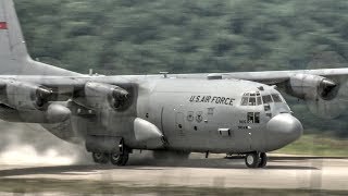 C130H Hercules Dirt Airstrip LandingTake Off [upl. by Arrio]