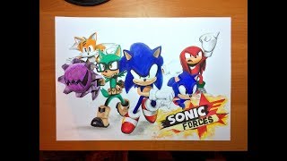 Speed Drawing Sonic Forces [upl. by Ert831]