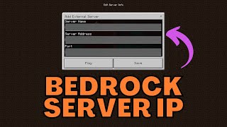 Minecraft Bedrock Server IP amp Port [upl. by Pegasus541]