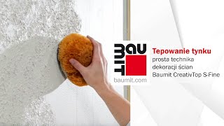 Tepowanie tynku  prosta technika dekoracji ścian  Baumit CreativTop SFine [upl. by Kiran782]