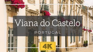 VIANA DO CASTELO Portugal 4K  Driving downtown Ep 1149 [upl. by Anirtac]