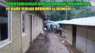 Perkembangan Bedah Rumah Sekampung Hujan MelandaMereka Tetap Semangat Bekerja [upl. by Onirefez]