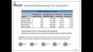 Numerical Reasoning Test tutorial  deriving values from data table [upl. by Deva13]