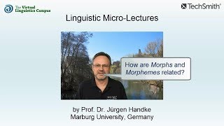 MOR021  Linguistic MicroLectures Morphs and Morphemes [upl. by Shuman]