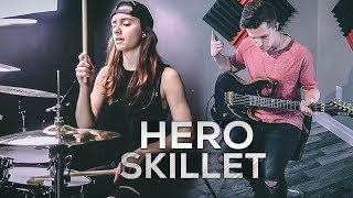 Skillet  Hero  Kristina Schiano amp Cole Rolland Cover [upl. by Melliw]