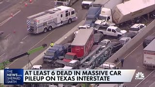 At least 6 dead in massive I35 wreck in Fort Worth Texas [upl. by Audie859]