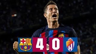 BARÇA 40 VALLADOLID  LALIGA 202223 MD3 [upl. by Arrakat73]