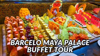 BARCELO MAYA PALACE BUFFET TOUR  Mayan Riviera Mexico [upl. by Atikam]