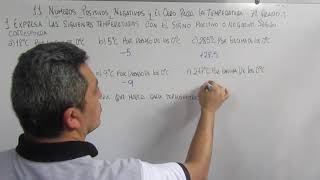 11 NUMEROS POSITIVOS NEGATIVOS Y EL CERO PARA LA TEMPERATURA 7º GRADO [upl. by Lauritz]