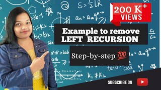 How to remove left recursion from Context Free Grammar  TOC  CD Eliminate Left Recursion from CFG [upl. by Adelbert]