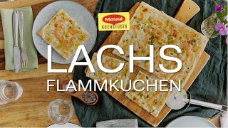 Schneller Flammkuchen mit Lachs und Frühlingszwiebeln [upl. by Krik]