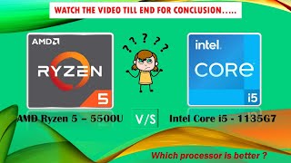 AMD Ryzen 5 5500U vs Intel i51135G7 Processors Comparision [upl. by Aneele]