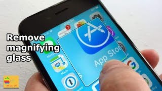 How to get rid of magnifying glass from iPhone screen [upl. by Iliam]