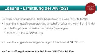 Prüfungsfall ESt 4 Vermietungseinkünfte berechnen  Einkommensteuer Steuerfachangestellte [upl. by Swartz]