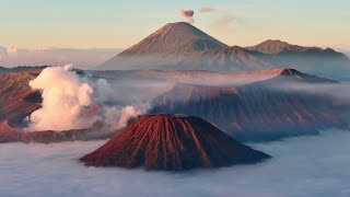 Mount Bromo Java Indonesia  Inside an active volcano  SPECTACULAR scenery [upl. by Atsyrt]