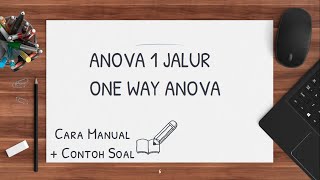 STATISTIKA  One Way Anova Anova 1 Jalur Cara Manual [upl. by Inaffets]